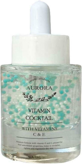 Aurora Natural Vitamin Cocktail Αντιγηραντικό Serum Προσώπου με Centella Asiatica & Βιταμίνη C 30ml