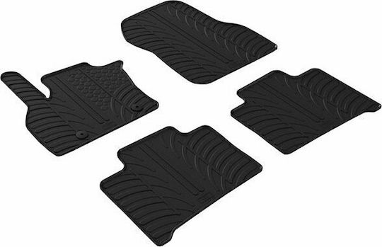Gledring Set of Front and Rear Mats 4pcs for Renault Zoe 2012+ Black