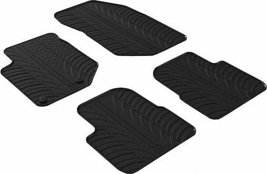 Gledring Set of Front and Rear Mats 4pcs for Citroen C4 2021 Black