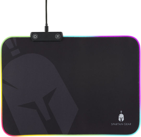 Spartan Gear Ares Gaming Mouse Pad Medium (350mm) με RGB Φωτισμό Μαύρο