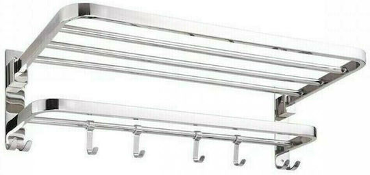 Next Regal-Einheit Badezimmer 9 Plätze Wandmontage Schrauben 80x18.6cm Inox Silber Next Regal-Einheit Badezimmer 9 Plätze Wandmontage Schrauben 80x18.6cm Inox Silber