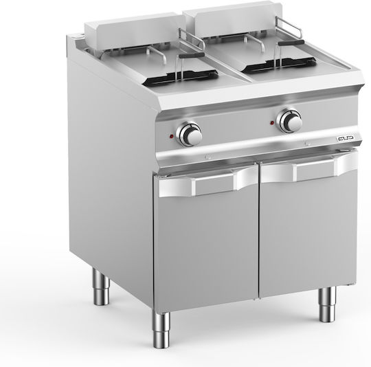 MBM Electric Fryer Double 18kW Capacity 2x12lt 70x73x85cm FRBE77A
