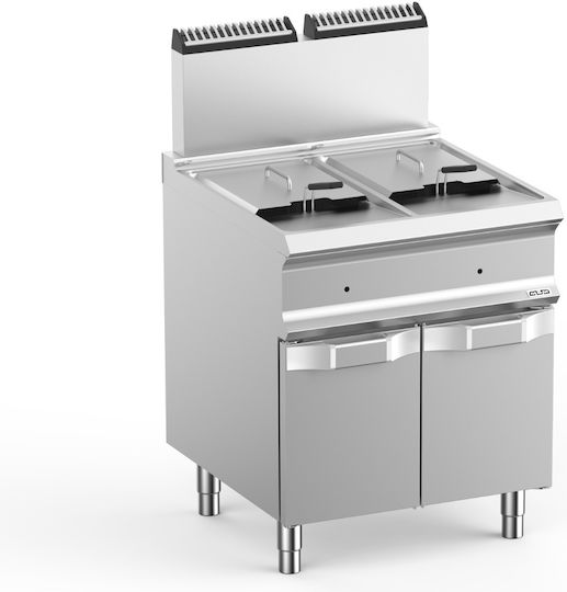 MBM Фритюрница Газ Двойна 25кВт Капацитет 2x14л 70x73x118см FRG77A