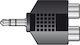 QTX Sound Μετατροπέας 3.5mm male σε RCA 2x female 1τμχ 759.490UK