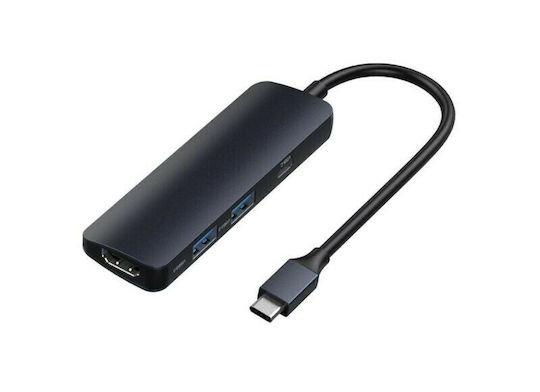 Devia USB-C Docking Station mit HDMI 4K PD Schwarz (DVAD-329449)