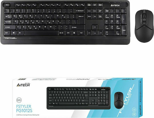 A4Tech Fstyler Combo FG1012S Ασύρματο Σετ Πληκτρολόγιο & Ποντίκι Ελληνικό