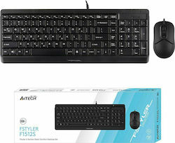 A4Tech Fstyler Combo F1512S Set tastatură și mouse Grecesc