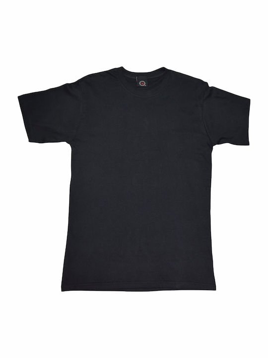 Men's Undershirt Short-sleeved in Black Color