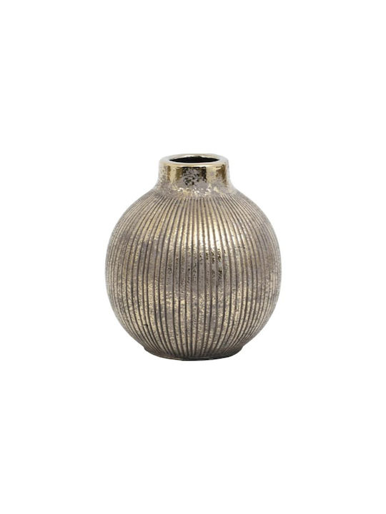Fylliana Διακοσμητικό Βάζο Κεραμικό Χρυσό 15x15x16cm