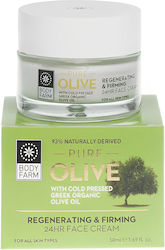 Bodyfarm Pure Olive 24ωρη Κρέμα Προσώπου για Αντιγήρανση & Ανάπλαση με Υαλουρονικό Οξύ 50ml