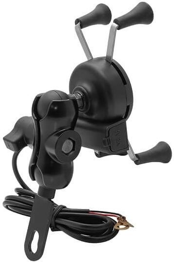 Motorcycle Phone Mount with Adjustable Arm 3.5-6.5 Inches for Mirror