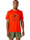 ASICS Logo SS Top Herren Sport T-Shirt Kurzarm Orange