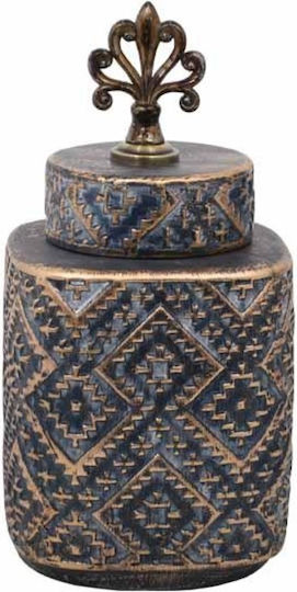 Fylliana Βάζο Κεραμικό Μπρονζέ - Γκρι Φ14xΥ28.5cm