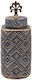 Fylliana Decorative Vase Gray 14.5x14.5x36cm