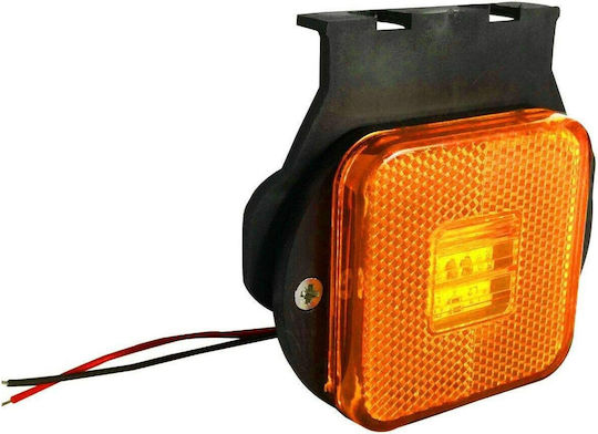 Truck Volume Lights 1pcs LED Side Marker Light with Base 24V - Orange MAR695