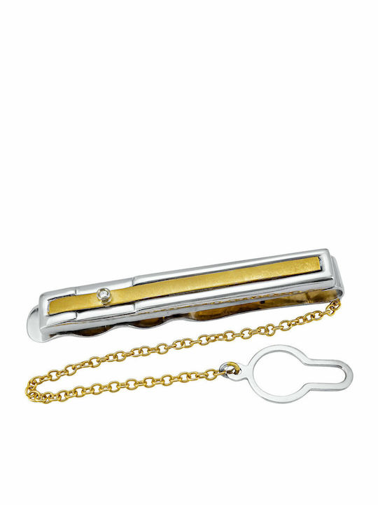 Клип за вратовръзка от Злато 18K Silver/Gold