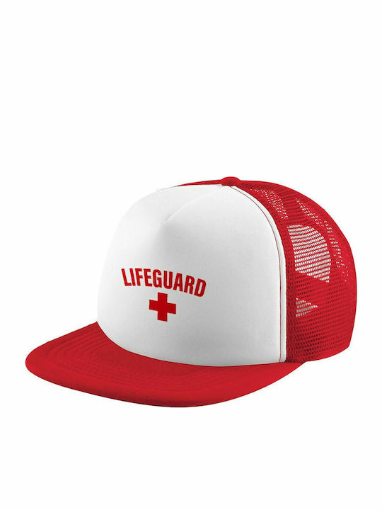 Lifeguard Ανδρικό Jockey με Δίχτυ και Ίσιο Γείσο Κόκκινο