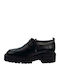 Δερμάτινα Γυναικεία Oxfords σε Μαύρο Χρώμα