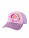 Diakakis Kids' Hat Jockey Fabric Barbie Glitter Lilac