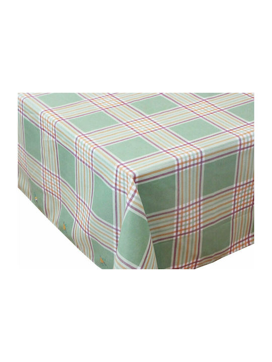 Ideato Cotton & Polyester Checkered Tablecloth Green 140x140cm