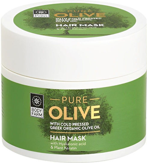 Bodyfarm Pure Olive Μάσκα Μαλλιών για Επανόρθωση με Κερατίνη & Υαλουρονικό Οξύ 200ml
