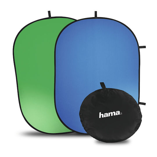 HAMA Foldable Фотографски фон Текстил 150x210см. Зелено/синьо
