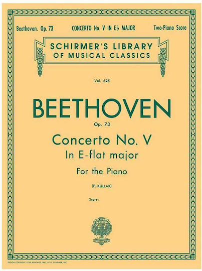 G. Schirmer Beethoven - Piano Concerto Nr.5 Es-Dur Op.73 pentru Pian
