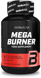 Biotech USA Mega Burner With L-carnitine, CLA, HCA, Zinc & Chromium Συμπλήρωμα Διατροφής με CLA & Καρνιτίνη 90 κάψουλες