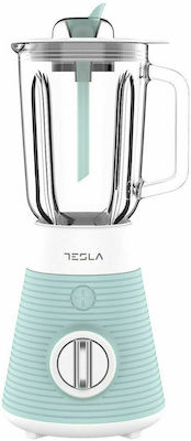 Tesla Blender for Smoothies with Glass Jug 1.5lt 500W Turquoise