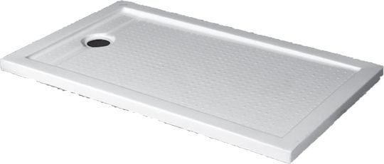 Gravena Gravena Rechteckig Porzellan Dusche x80cm Weiß