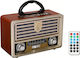 Andowl YX2022 Retro Cu alimentare la rețea cu Bluetooth și USB Maro
