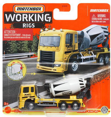 Mattel Working Rigs Cement King Concrete Mixer Matchbox for 3++ Years