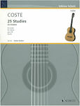 Schott Coste - 25 Studies for Guitar Learning Method for Guitar EXP.2438.3423