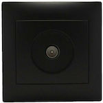 Redled TV-Antennensteckdose für Fernsehen Antenne in Schwarz Farbe 27522