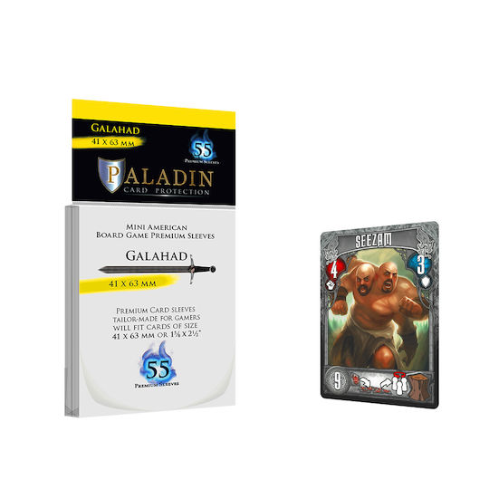 Board & Dice Galahad Premium Mini American Card Sleeves Mini American Size 55τμχ Yellow