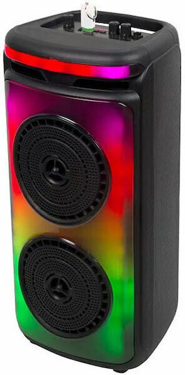 V-TAC Karaoke Speaker with Wired Microphone and Lighting Effects 7676 Black