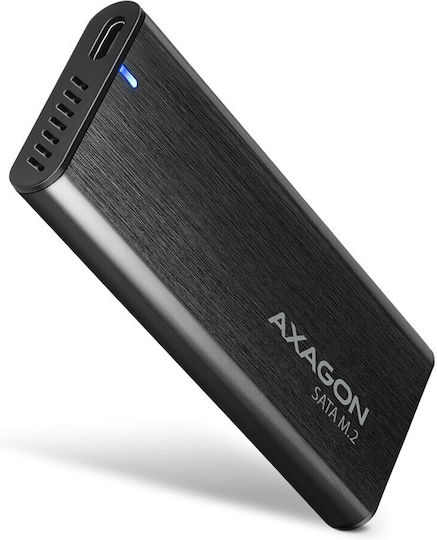 Axagon Твърд диск кутия M.2 SATA III с връзка Type-C в Черен цвят