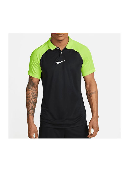 Nike Academy Pro Ανδρική Μπλούζα Dri-Fit με Κουμπιά Κοντομάνικη Μαύρη