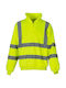 Yoko HVK06 Long Sleeve Work Sweatshirt Yellow Fleece with Reflective Tapes