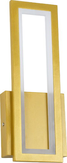 GloboStar Tiara Modern Lamp Wall with Integrated LED and Adjustable White Light Gold 32x32cm