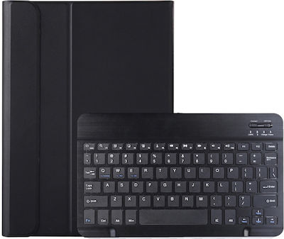 Αποσπώμενο Flip Cover Piele artificială cu Tastatură Engleză SUA Negru (Galaxy Tab A8) EDA002365201A