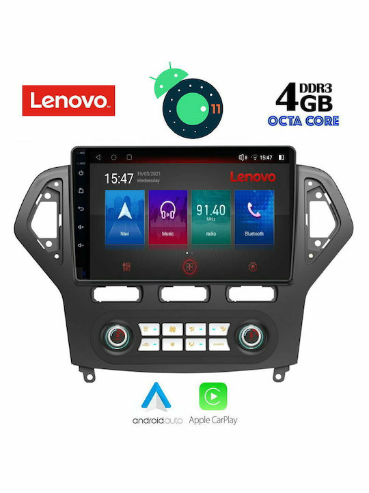 Lenovo Car-Audiosystem für Honda Übereinstimmung Ford Mondeo 2007 - 2010 mit Klima (Bluetooth/USB/AUX/WiFi/GPS/Apple-Carplay) mit Touchscreen 10.1"