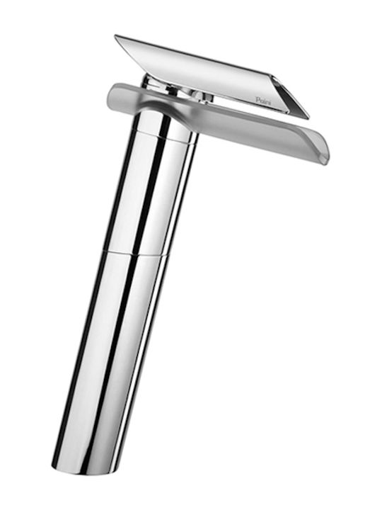 Paini Morgana Tall Kitchen Faucet Counter Silver