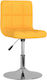 Stool Bar with Back & Adjustable Height Yellow 6pcs 40x43x71-85.5cm