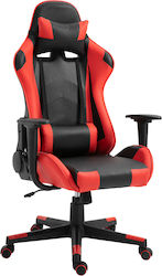 ArteLibre Navan Artificial Leather Gaming Chair with Adjustable Arms Red / Black