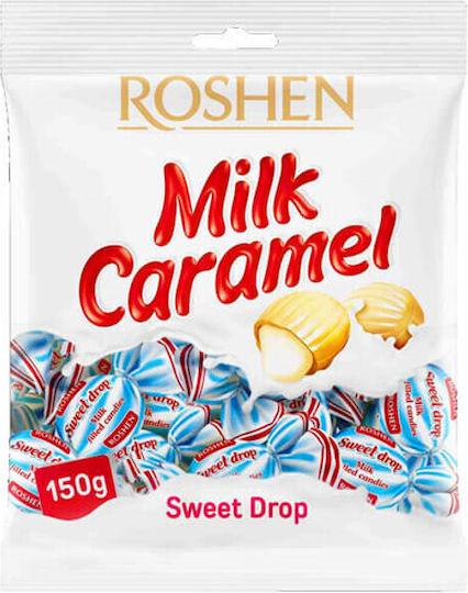 Roshen Ластици за смучене Ластици за смучене Milk Caramel Пълнеж с вкус на Млечен крем 1бр 150гр