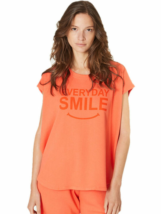 Eic-Pi Happy People Summer Women's Pyjama Top Orange