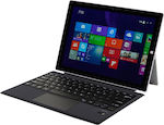 Synthetic Leather Flip Cover with Keyboard Dark Grey (Microsoft Surface Pro 3 / 4 / 5 / 6 / 7)