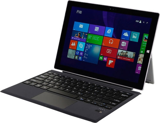 Flip Cover Δερματίνης με Πληκτρολόγιο Dark Grey (Microsoft Surface Pro 3 / 4 / 5 / 6 / 7)