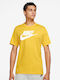 Nike Icon Futura Ανδρικό Αθλητικό T-shirt Κοντομάνικο Κίτρινο